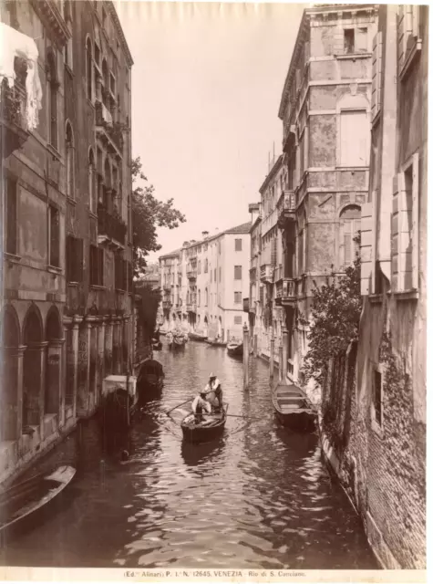 Italia, Venezia, Rio di S. Canciano, E. Alinari Vintage albumen print, Italia