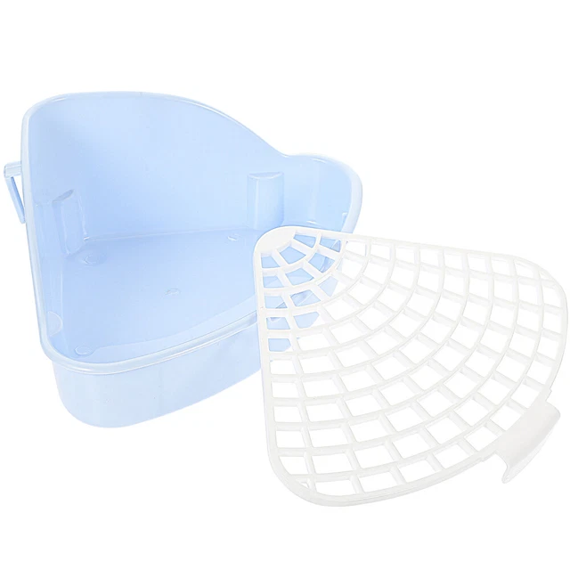 Caja de glándulas de conejo, 1 pieza Blue Bunny Trainer hámster caja de basura bases de inodoro