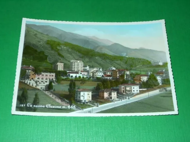 Cartolina La nuova Clusone - Panorama 1955 ca