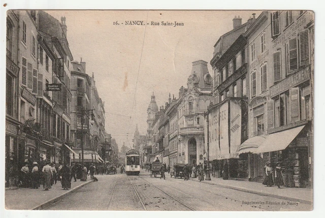 NANCY - Meurthe & Moselle - CPA 54 - la rue St Jean - tramway