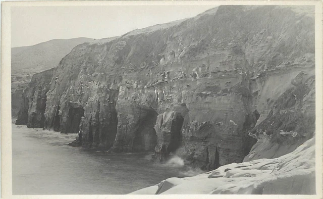 c1910s RPPC Postcard La Jolla CA Caves Cliffs San Diego County Unposted
