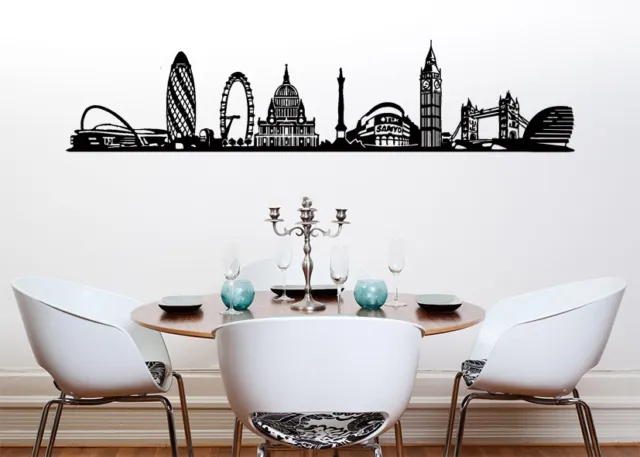 London Skyline Kitchen Dining Living Bedroom Decal Wall Art Sticker Picture 2