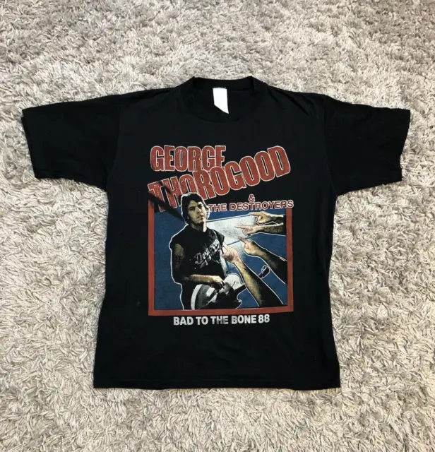 VINTAGE 80s George Thorogood And The Destroyers Bad To The Bone T Shirt Medium