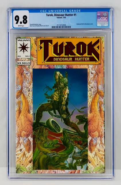 Turok, Dinosaur Hunter #1 CGC 9.8 White Pages Valiant 1993 NM/MT Hot Key Grail