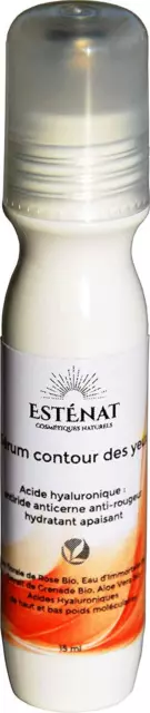 Sérum contour des yeux naturel français de qualité bio, 15 ml ESTENAT