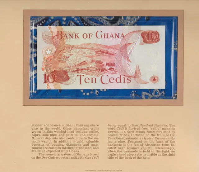Most Treasured Banknotes Ghana 1978 10 Cedis P-16f UNC Prefix D/2 2