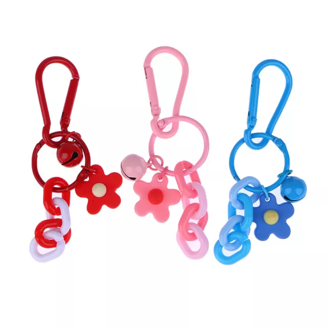 New Korean Flowers Keychain Car Keyring Pendant For Girls Bag Ornaments Decor Ni