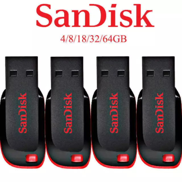 Sandisk Memory Stick 4 GB 8 GB 16 GB 32 GB 64 GB USB Cruzer Blade SDCZ50 unità flash 2