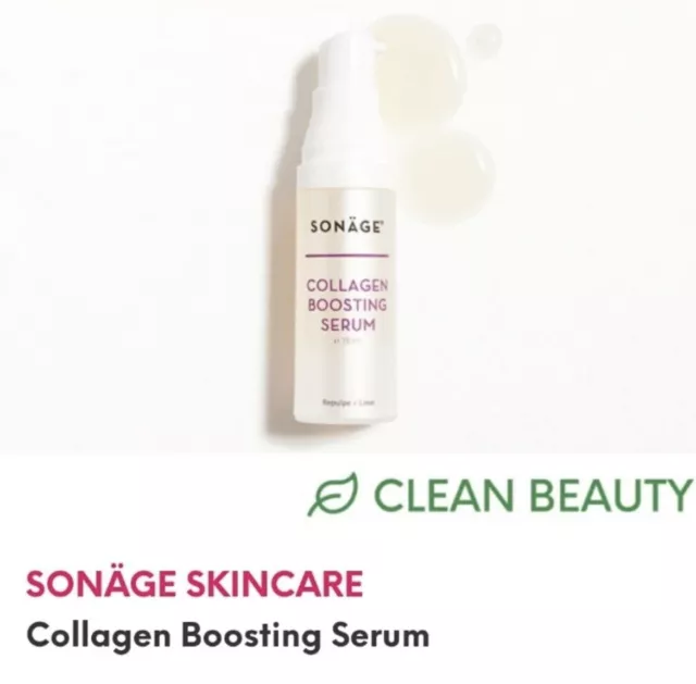 SONAGE Vegan Collagen Boosting Serum~Full Size/0.5 fl oz~BNWB~MSRP $48