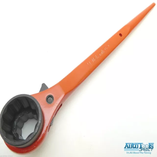 Scaffold Spanner/ Ratchet Podger Spanner/ Steel Erect Spanner 19mm x 24mm orange