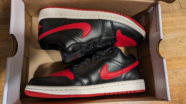 WMNS Nike Air Jordan 1 low BRED noir et rouge EUR 38