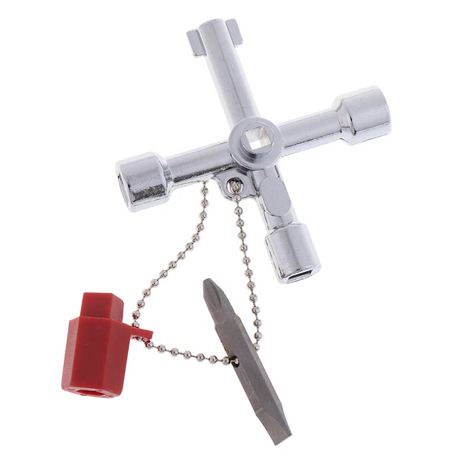 Electric Cabinet Cross Type Multifunctional Key Wrench Triangle L-S^ob