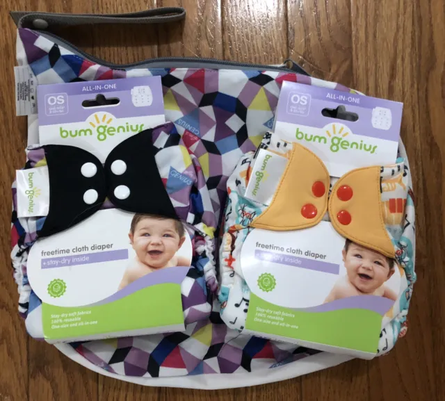 Bumgenius Freetime Freetimes Alicia Louis AIO All In One Diaper + Outing Wet Bag