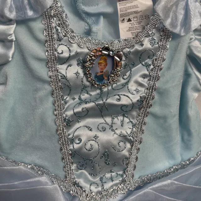 Cinderella Baby Costume 0-6 Months Infant Blue Diaper Cover Cameo Tulle Skirt 2