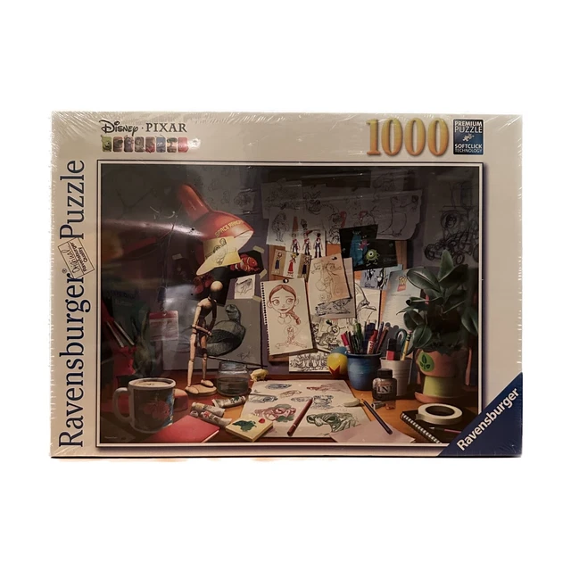 RAVENSBURGER DISNEY PIXAR "The Artist's Desk" 1000 pc Puzzle Toy Story