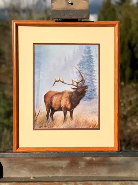 MORNING CALL: Giant Elk in The Morning Mist. By Artist, Gail Ann, #240/250 MINT
