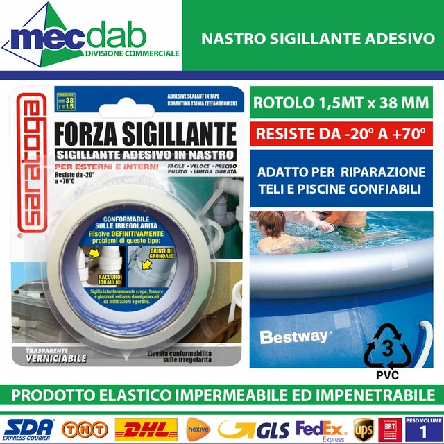 Nastro Gomma Butilica Impermeabile - 50mm X 5m Per Riparazioni Tetti E Tubi - Foto 7