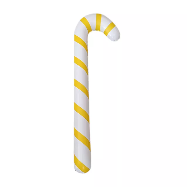 T0# 90cm Inflatable Candy Canes Christmas Balloons Stick Toy Party Supplies (Yel