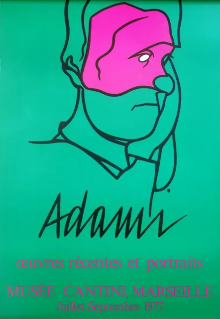 Valerio Adami Affiche Exposition 1977 Musée Cantini Exhibition Poster