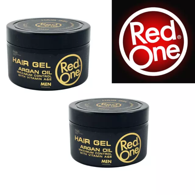 Red One gel pour cheveux à l'Argan 450 ml lot de 2 pots de gel 2