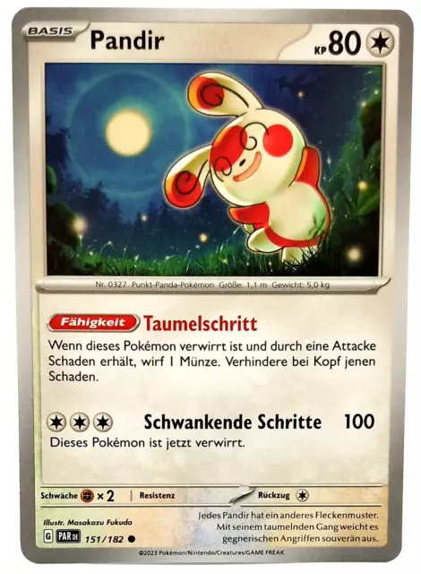 Pokemon Karte: Pandir 151/182 Paradoxrift Deutsch NM