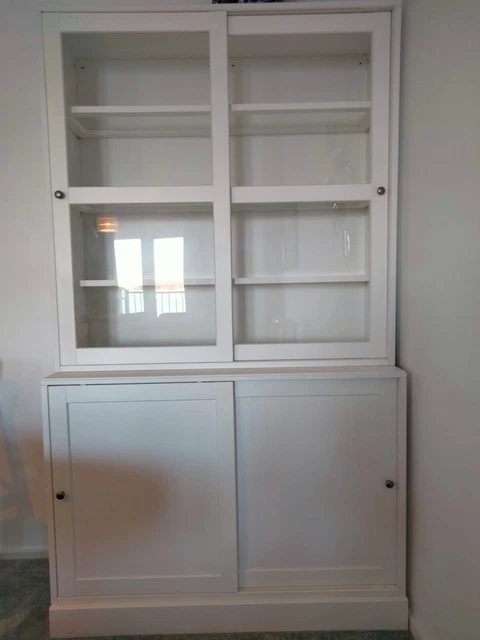 Havsta storage with sliding on sale glass doors