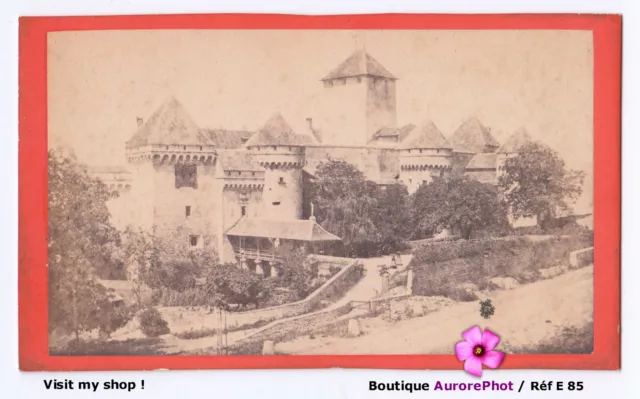 LE CHÂTEAU DE CHILLON, VEYTAUX, LAC LÉMAN, SUISSE, CDV ARMERO à VERNEX,1880 -E85