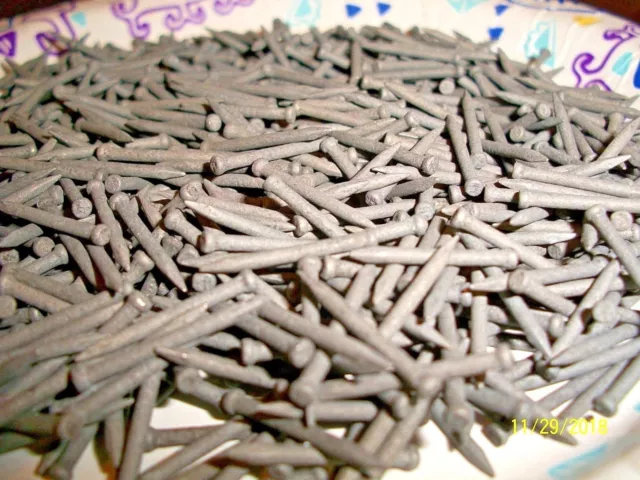 200 Plus Vintage,  5/8" X #17, Galvinized Steel Brad Nails - Escutcheon Pins