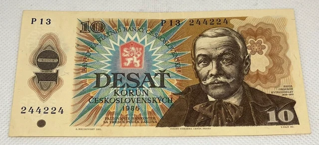 Czechoslovakia 10 Korun banknote 244224 , 1986 , AU