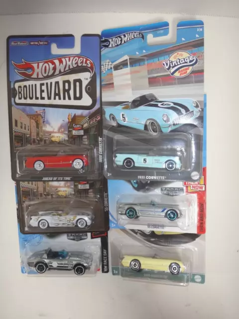 Hot Wheels '55 Chevy Corvette Lot 2024 Vintage Racing Club / Zamac / Boulevard