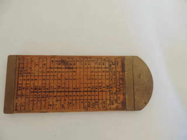 Vintage Sliding Adjustable Gauge Wooden Ruler - Rope Ruler 4 Inches