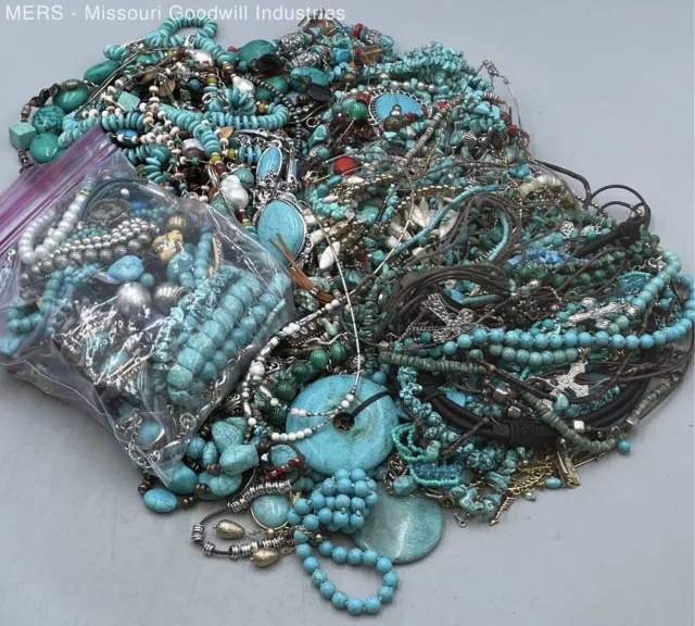 Lot of Southwestern Turquoise Jewelry - 10 Pounds - Mixed Metal/Material