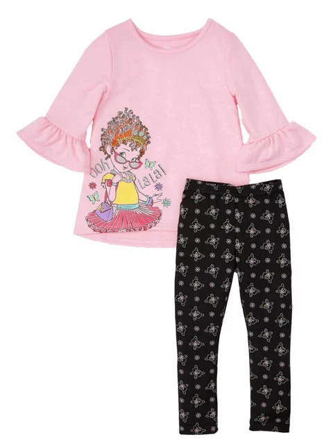 Disney Toddler Girls Pink Fancy Nancy Hi-Lo Bell Sleeve Tunic & Legging Set