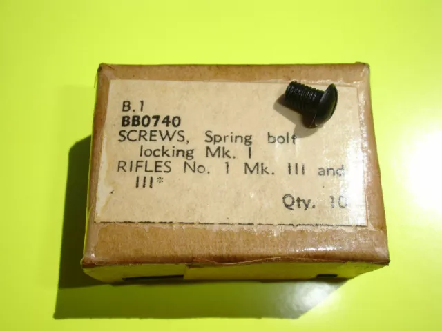 1 Lee Enfield No1 SMLE MkIII MkIII* Safety Screw British Army Part Number BB0740