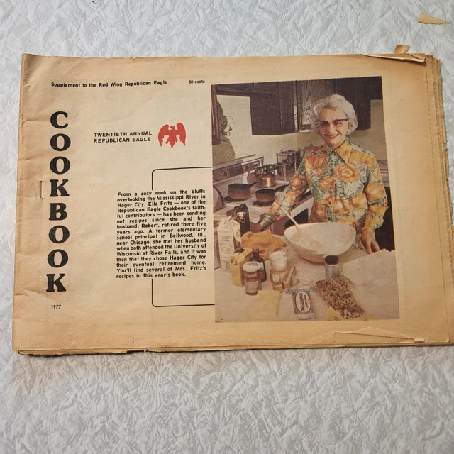 RED WING MN Republican Eagle 1977 Cookbook 20th Annual Newspaper