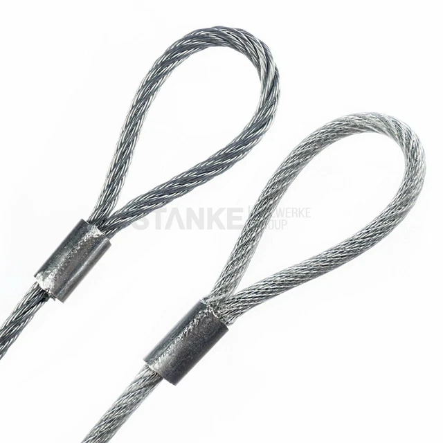 Câble Corde Forestière Câble de Traction Boucle Galvanisé Avec Boucle Oeillet