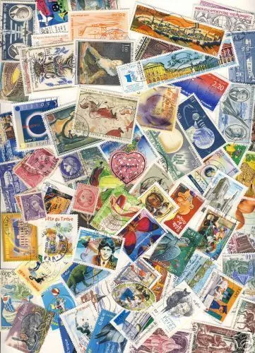 Timbres /// Lot De 200 Timbres Differents France Tout Formats