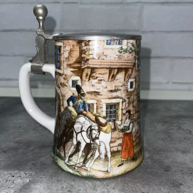 Original BMF Beer Stein Lidded Zinn Beer Mug,German Beer Stein,German Beer Mug
