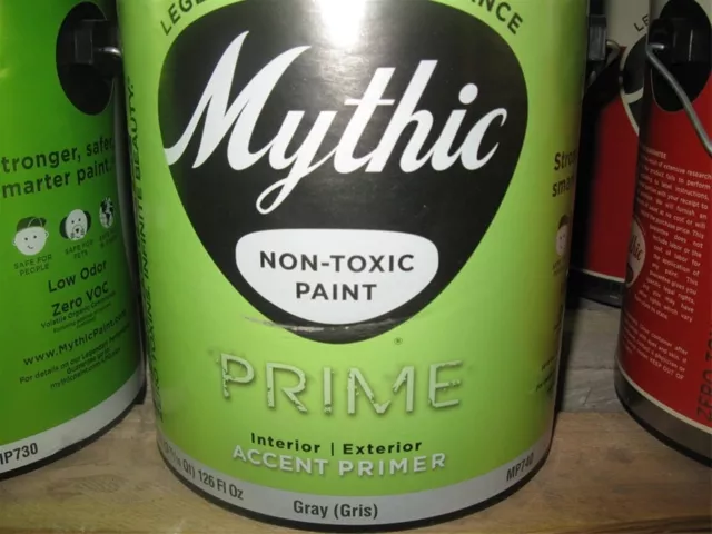 Mythic 1/4 Gallon Aprox 1 Litre Int/Ext  Primer Grey Colour Paint
