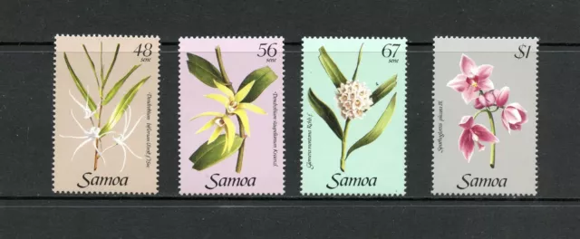 R1032 Samoa 1985 Flora Blumen Orchideen 4v. MNH