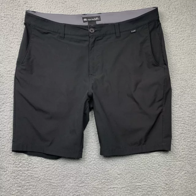 Travis Mathew Shorts Mens 38 Black Starnes Hybrid Golf Stretch