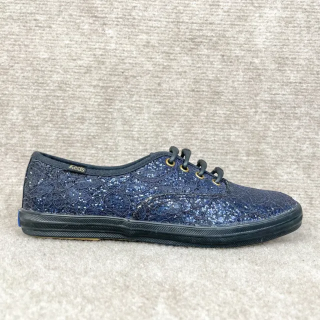 Keds Taylor Swift Shoes Womens 6.5 Champion Glitter Lace Sneaker Navy Casual