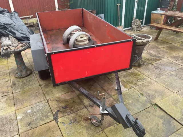 car trailer 8x4 double axel un braked