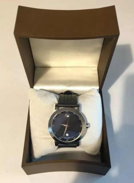 MOVADO BLACK SPORT Classic Museum 07.1.14.1145 Men s Stainless Watch 199.00 PicClick