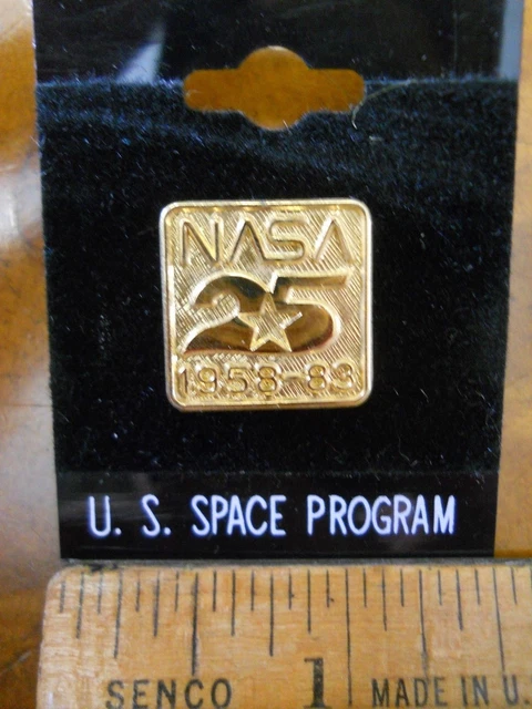 Nasa 25Th Anniversary (1958-1983) Tie Tack Or Pin (New On Card)