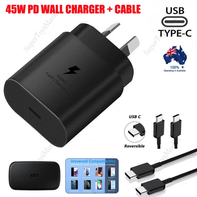 45W USB Type-C Wall Adapter Fast Charger PD Power Brick Plug For Samsung Galaxy