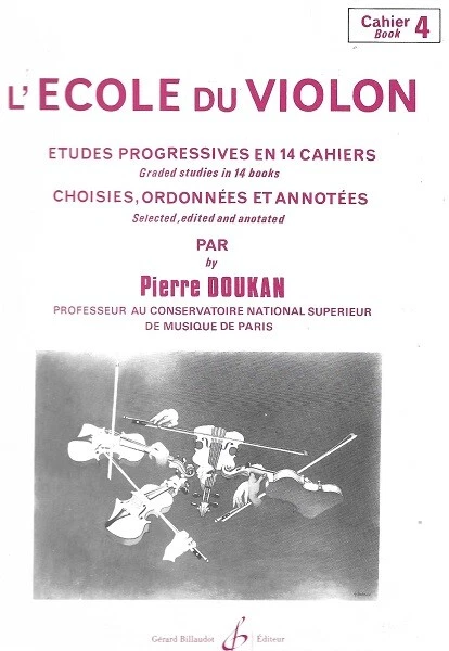 Partition pour violon - Pierre Doukan - L'Ecole du Violon - Volume 4