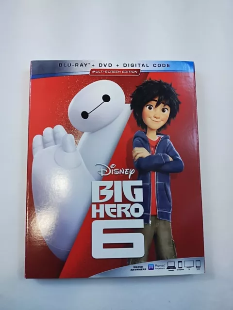 Big Hero 6 (Blu-ray + DVD + Digital, 2014) New Sealed