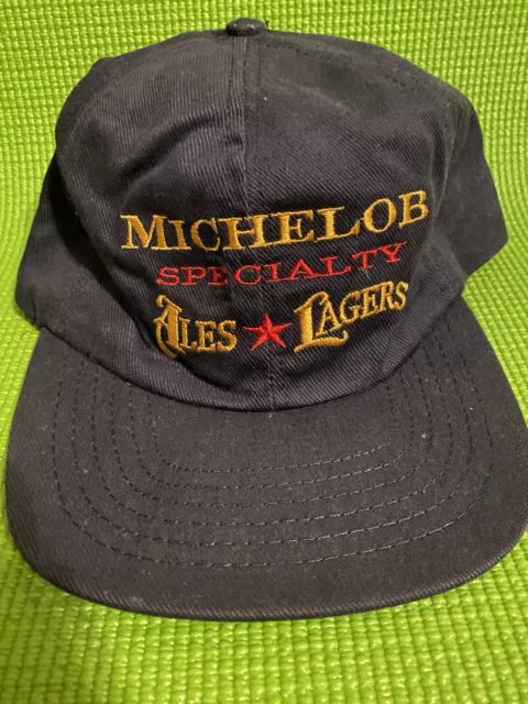 VTG Michelob Speciality Ales & Lagers Embroidered Strapback  Blue Cap (READ)