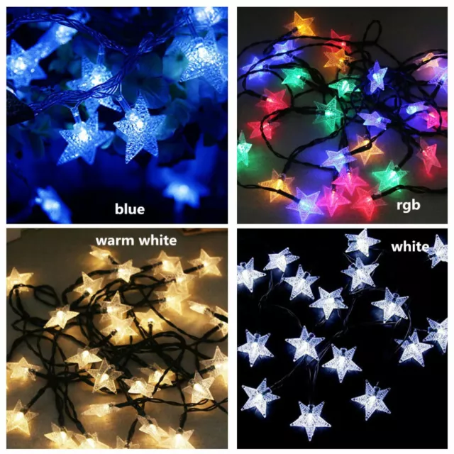 Solar Powered Fairy String Lights Twinkle Star Party Camping Tent Outdoor Decor